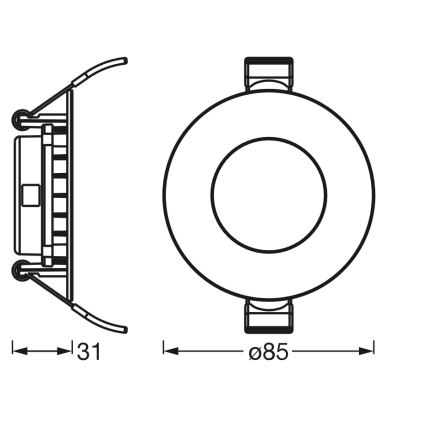 Osram - Plafonnier encastré LED dimmable SMART+ DOWNLIGHT LED/4,5W/230V 3000-6500K Wi-Fi
