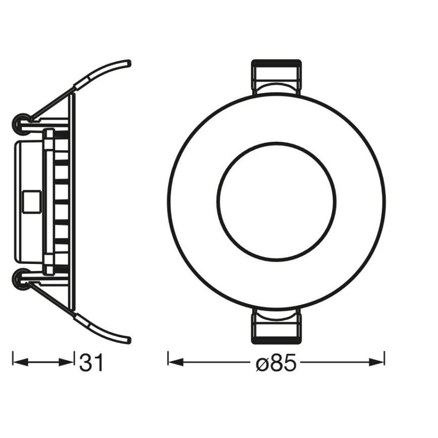 Osram - Plafonnier encastré LED dimmable SMART+ DOWNLIGHT LED/4,5W/230V 3000-6500K Wi-Fi