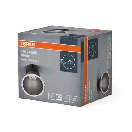 Osram - Spot encastré LED SPOT TWIST LED/10W/230V 4000K Ø 9,3 cm blanc/argenté