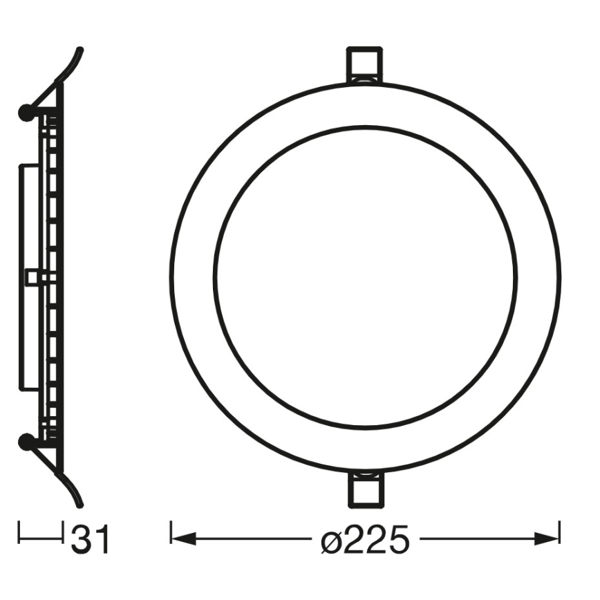 Osram - Luminaire encastré SLIM LED/22W/230V 6500K