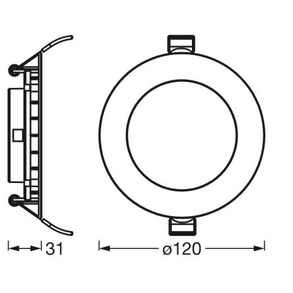 Osram - Luminaire encastré SLIM LED/8W/230V 4000K