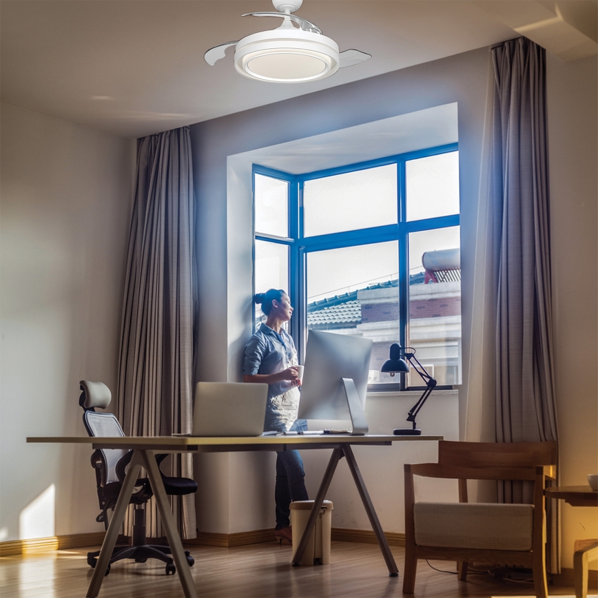 Osram - Plafonnier LED dimmable avec ventilateur PONIENTE LED/36W/230V 3000/4000/6500K + télécommande