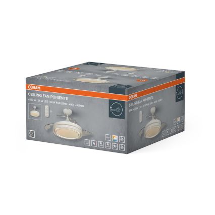 Osram - Plafonnier LED dimmable avec ventilateur PONIENTE LED/36W/230V 3000/4000/6500K + télécommande