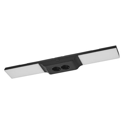 Osram - Éclairage LED sous-meuble dimmable avec prises intégrées UNDERCABINET LED/10W/230V 3000K 54,8 cm noir