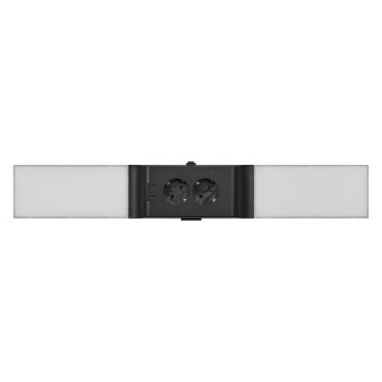 Osram - Éclairage LED sous-meuble dimmable avec prises intégrées UNDERCABINET LED/10W/230V 3000K 54,8 cm noir