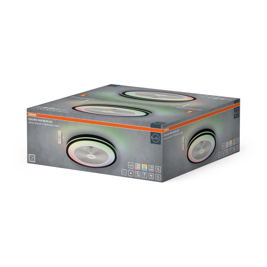 Osram - Plafonnier LED dimmable avec ventilateur MURLAN LED/26W/230V 3000-6500K + télécommande