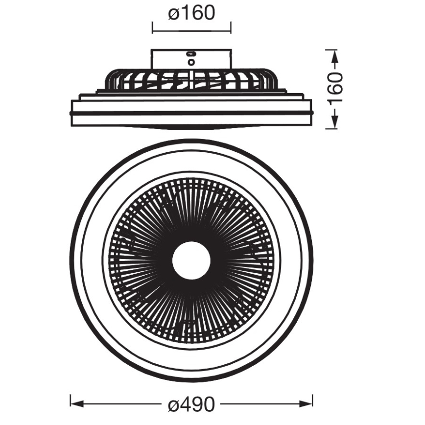 Osram - Plafonnier LED dimmable avec ventilateur MURLAN LED/26W/230V 3000-6500K + télécommande