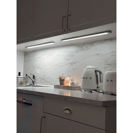 Osram - Éclairage LED sous-meuble avec capteur de mouvement et capteur crépusculaire LINEAR LED/3,2W/3,7V 500 mAh 3000/4000/6500K 40 cm gris