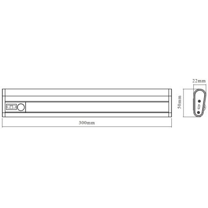 Osram - luminaire LED sous-meuble avec capteur MOBILE LED/1,5W/3,7V 1800 mAh
