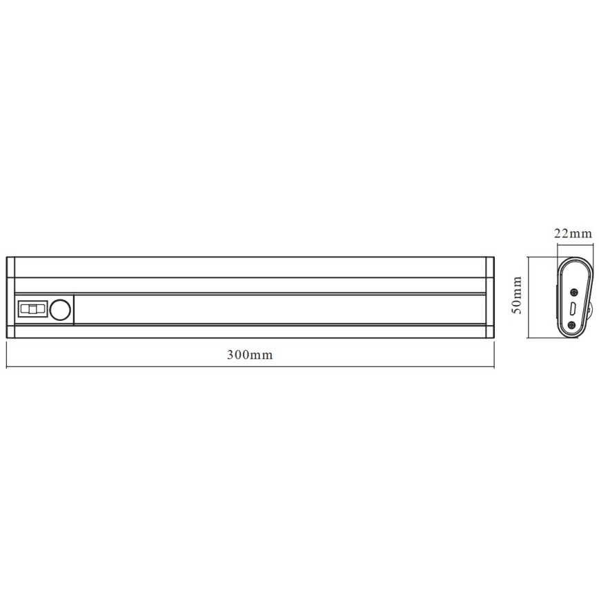 Osram - luminaire LED sous-meuble avec capteur MOBILE LED/1,5W/3,7V 1800 mAh