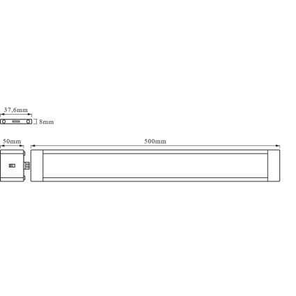 Osram - Luminaire LED sous-meuble dimmable avec capteur de mouvement CABINET LED/10W/230V 3000K 50 cm blanc