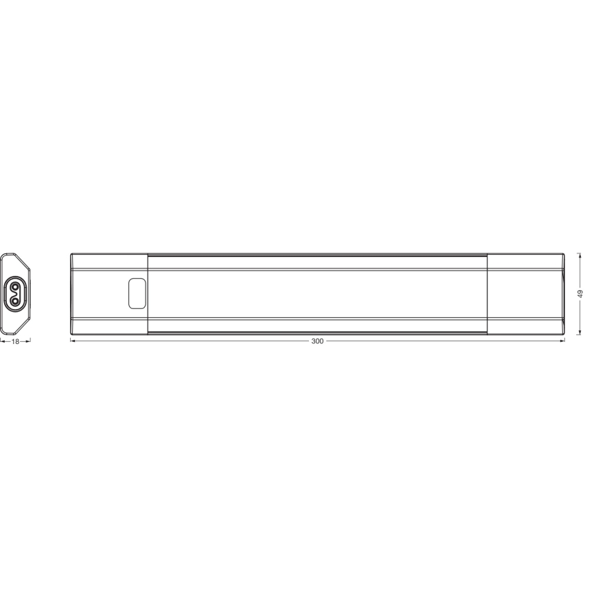 Osram - Luminaire LED sous-meuble dimmable avec détecteur de mouvement LINEAR EDGE LED/4W/230V 3000/4000/6500K 30 cm blanc