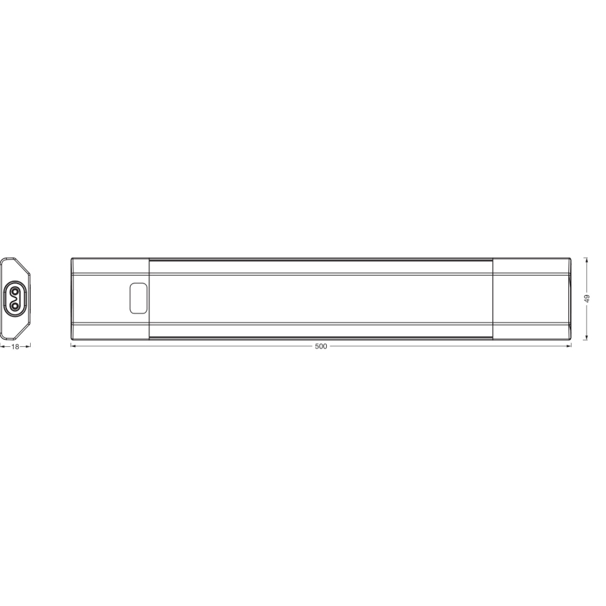 Osram - Réglette LED dimmable pour sous-meuble avec capteur de mouvement LINEAR EDGE LED/8W/230V 3000/4000/6500K 50 cm noire