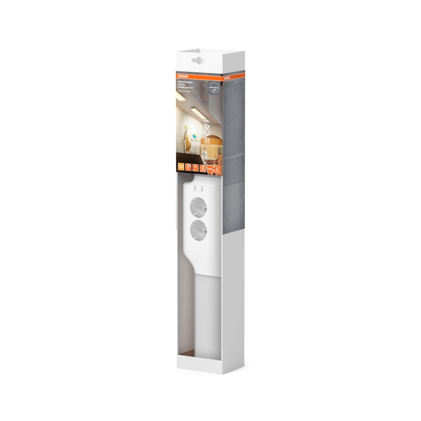 Osram - Luminaire LED dimmable sous-meuble avec prises intégrées UNDERCABINET LED/10W/230V 3000K 54,8 cm blanc