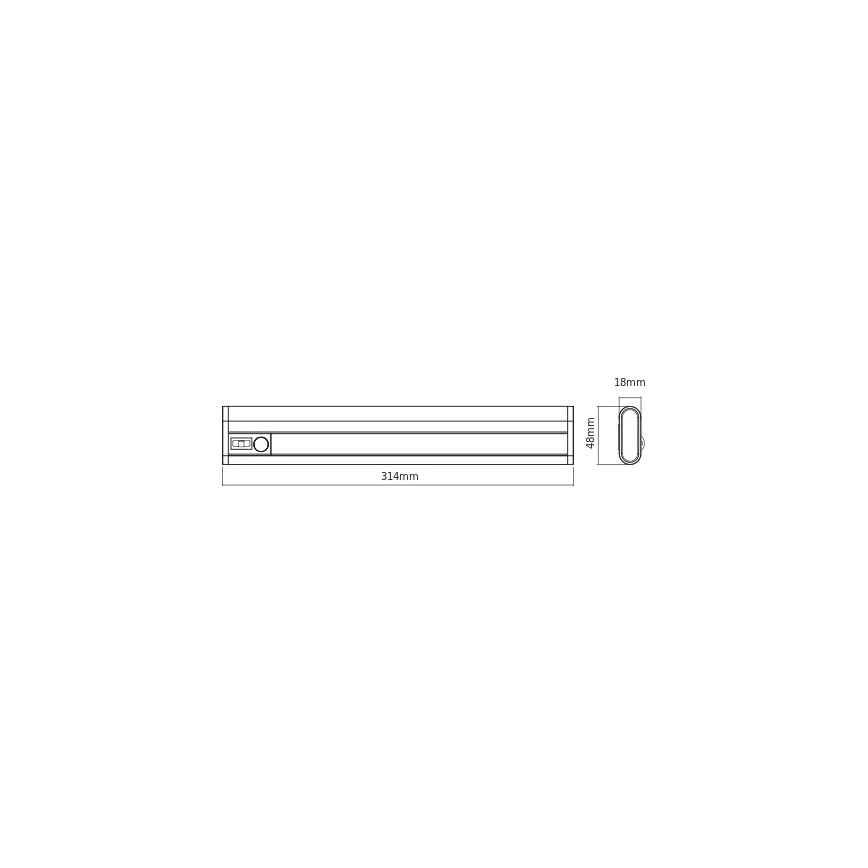 Osram - Éclairage LED sous-meuble avec détecteur de mouvement et détecteur crépusculaire LINEARLED LED/2,9W/9V 6xAA 4000K 31,4 cm blanc