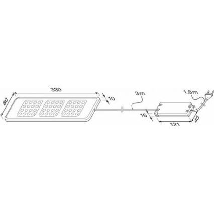 Osram - Luminaire LED sous meubles de cuisine DOMINO 3xLED/4W/230V