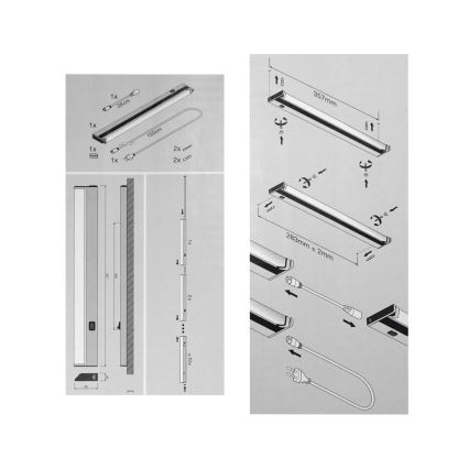 Osram - Luminaire LED sous meubles de cuisine LEDVANCE 1xLED/6W/230V