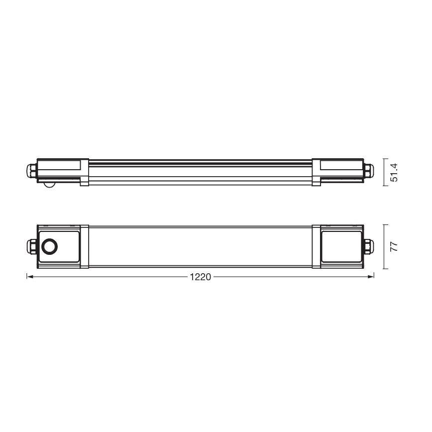 Osram - luminaire LED technique de type fluorescent équipé d'un capteur crépusculaire et d'un détecteur de mouvement SUBMARINE LED/36W/230V 122 cm IP65