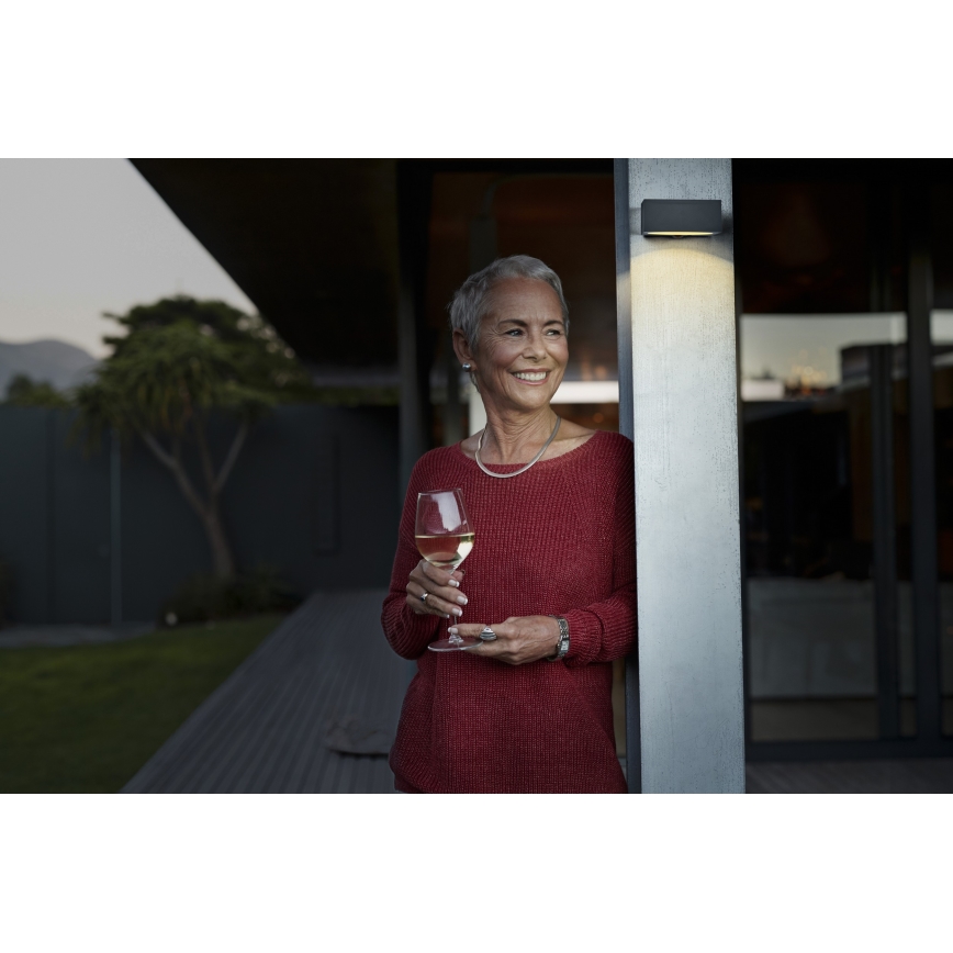 Osram - Applique murale solaire LED dimmable avec détecteur ENDURA STYLE LED/10,7W/4,2V 2000 mAh IP65 anthracite