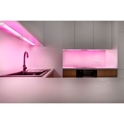 Osram - LED RGBW dimmable pour sous-meubles avec détecteur de mouvement LINEAR EDGE LED/8W/230V 50 cm blanc + télécommande