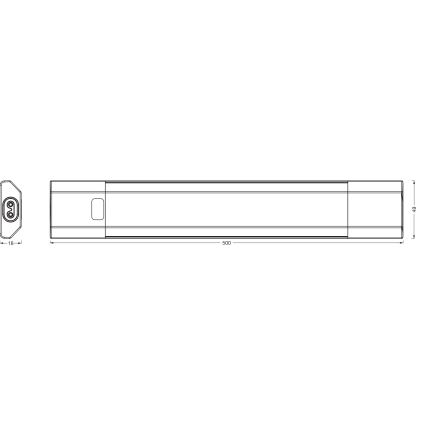 Osram - Luminaire sous-meuble LED RGBW dimmable LINEAR EDGE LED/8W/230V 50 cm blanc + télécommande