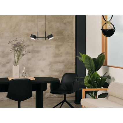 Osram - Lustre LED dimmable sur câble DECOR KYOTO 2xLED/10W/230V IRC 90 noir