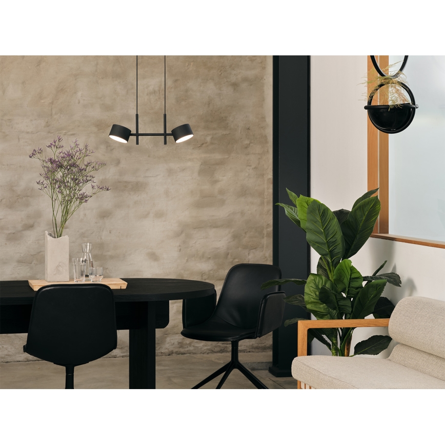 Osram - Lustre LED dimmable sur câble DECOR KYOTO 2xLED/10W/230V IRC 90 noir