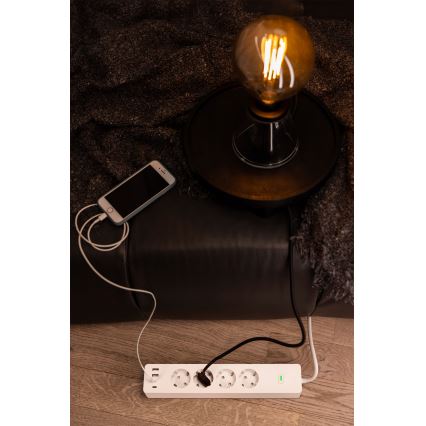 Osram - Multiprise intelligente SMART+ 4 prises (type F) avec 2 ports USB-A et 2 ports USB-C, Wi‑Fi