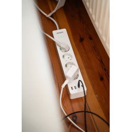 Osram - Multiprise intelligente SMART+ 4 prises (type F) avec 2 ports USB-A et 2 ports USB-C, Wi‑Fi