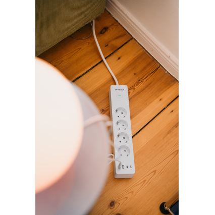 Osram - Multiprise intelligente SMART+ 4 prises (type F) avec 2 ports USB-A et 2 ports USB-C, Wi‑Fi
