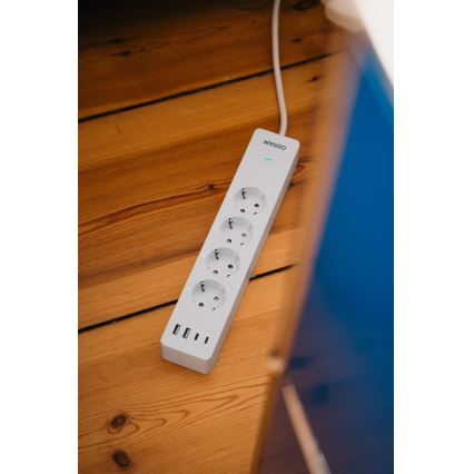 Osram - Multiprise intelligente SMART+ 4 prises (type F) avec 2 ports USB-A et 2 ports USB-C, Wi‑Fi