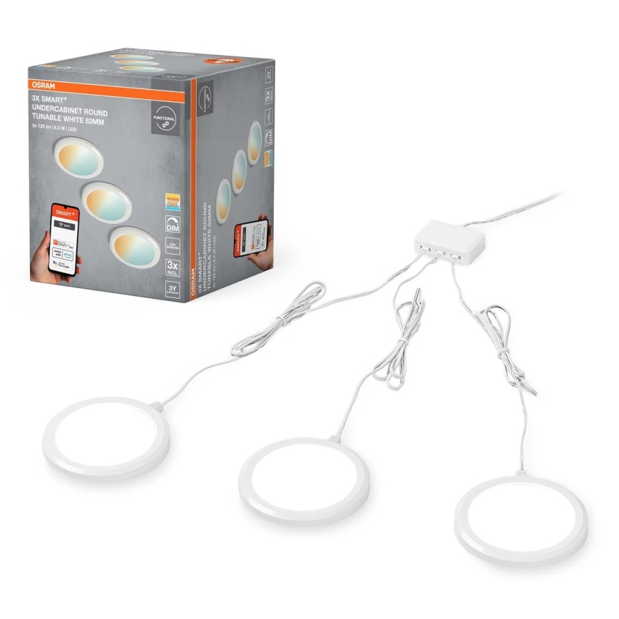 Osram - Pack 3x luminaires LED dimmables pour sous-meuble SMART+ LED/6,5W/230V 3000-6500K Wi-Fi