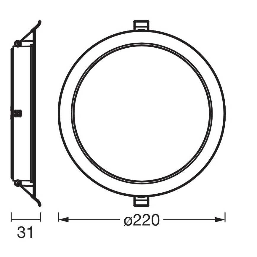 Osram - Lot de 6 luminaires encastrés LED ESSENTIAL LED/18W/230V 4000K Ø 22 cm blancs