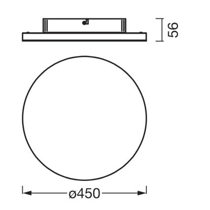 Osram - Panneau LED en saillie PLANON LED/28W/230V 3000K Ø 45 cm blanc