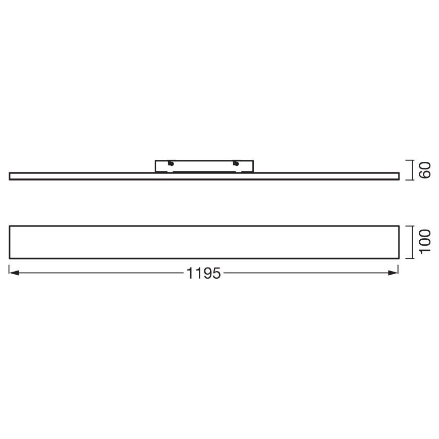 Osram - Panneau LED en saillie PLANON LED/30W/230V 3000K 10x120 cm blanc