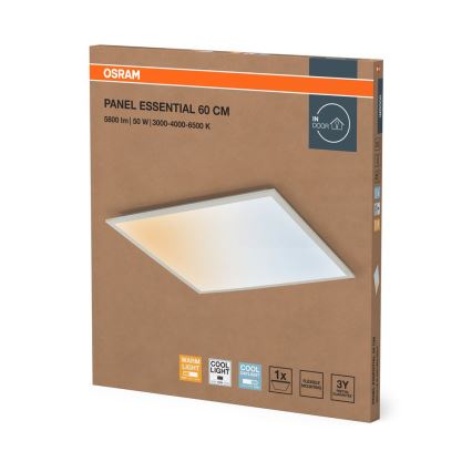 Osram - Panneau LED pour faux plafond PANEL ESSENTIAL LED/50W/230V 3000/4000/6500K 60x60 cm blanc