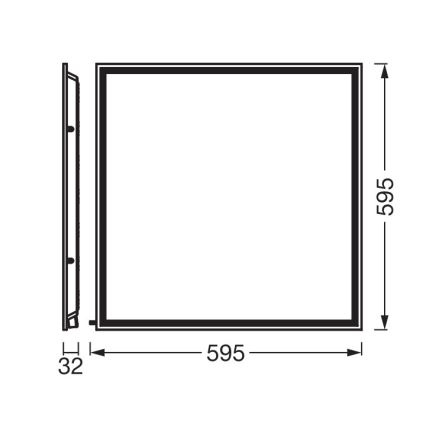 Osram - Panneau LED pour faux plafond ESSENTIAL LED/40W/230V 3000/4000/6500K 60x60 cm