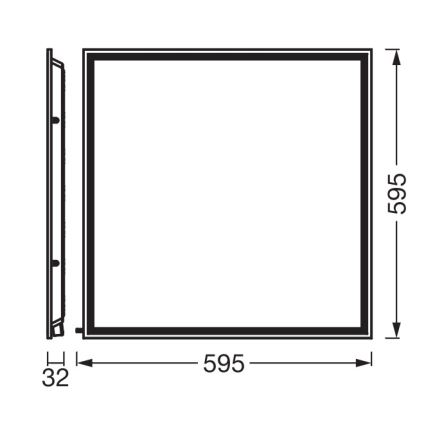 Osram - Panneau LED pour faux-plafond ESSENTIAL LED/50W/230V 3000/4000/6500K 60x60 cm
