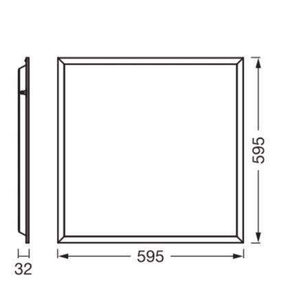 Osram - Panneau LED encastrable pour faux plafond PANEL ESSENTIAL LED/50W/230V 3000/4000/6500K 60x60 cm blanc