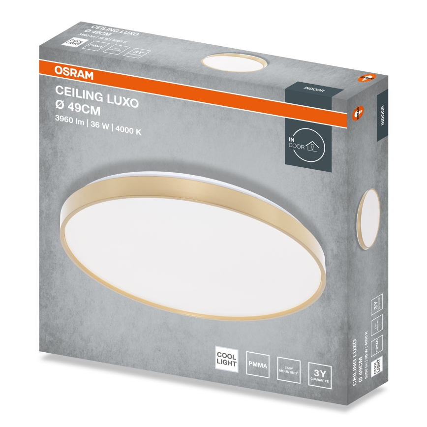 Osram - Plafonnier CEILING LUXO LED/36W/230V Ø 49 cm, finition dorée