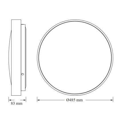 Osram - Plafonnier CEILING LUXO LED/36W/230V Ø 49 cm, finition dorée