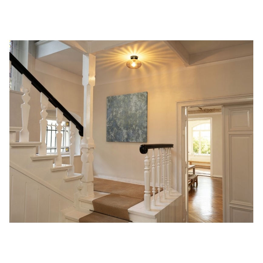 Osram - Plafonnier DECOR SMOKE 1xE27/12W/230V Ø 28 cm noir/gris fumé