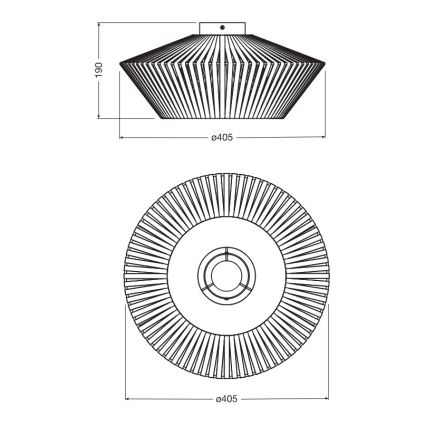 Osram - Plafonnier DECOR STRIPES 1xE27/10W/230V Ø 40,5 cm beige
