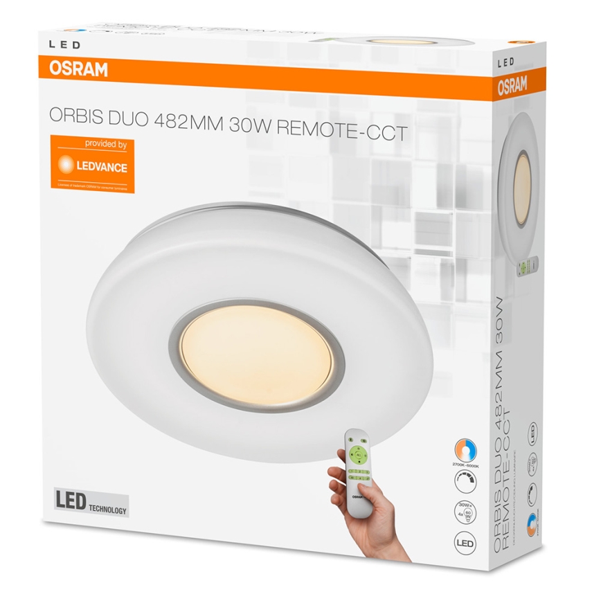 Osram - plafonnier LED ORBIS 2xLED/30W/230V+télécommande