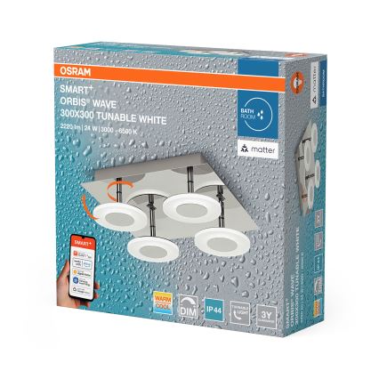 Osram - Plafonnier LED dimmable pour salle de bains SMART+ WAVE LED/24W/230V 3000-6500K IP44 Wi-Fi