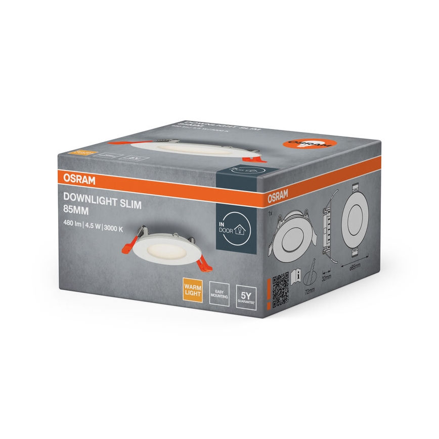 Osram - Plafonnier encastré SLIM LED/4,5W/230V 3000K