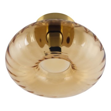 Osram - Plafonnier GOLD GLASS 1xE27/12W/230V Ø 28 cm doré/beige fumé