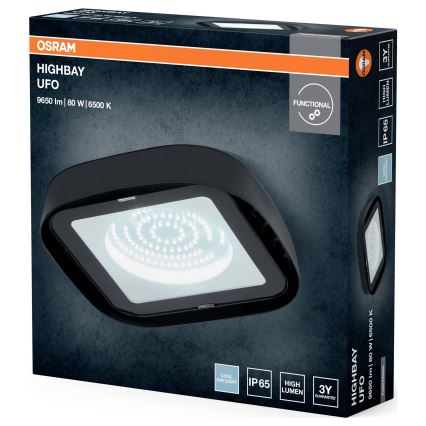 Osram - Plafonnier industriel LED HIGHBAY LED/80W/230V 6500K 23x23 cm IP65