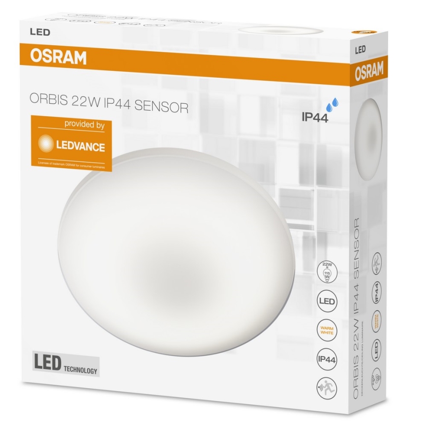 Osram - Luminaire LED extérieur avec détecteur SILARA LED/22W/230V IP44