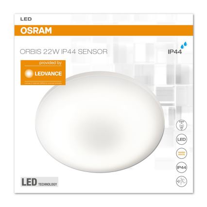 Osram - Plafonnier LED avec détecteur SILARA LED/22W/230V IP44